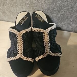 Chelsea & Violet Black and Tan Mules